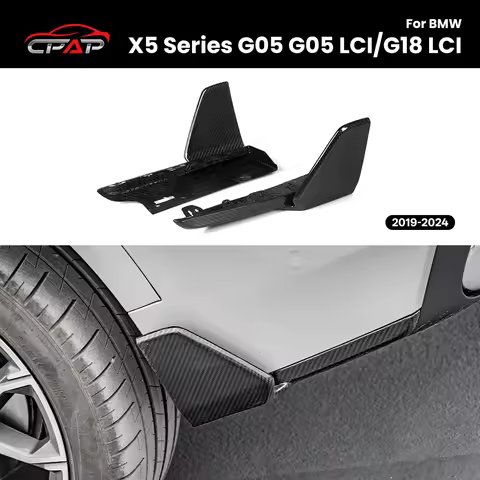 Real Dry Carbon Fiber Rear Splitter Bumper Trim For BMW X5 Series G05/G05 LCI/G18 LCI MP Style 2019-