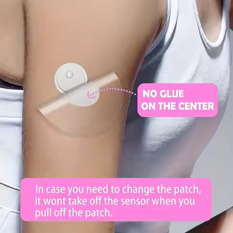 Libre 3 Sensor Covers, 20/30-Pack Breathable Waterproof Patches, No-Hole, No-Center-Glue, Skin-Frien
