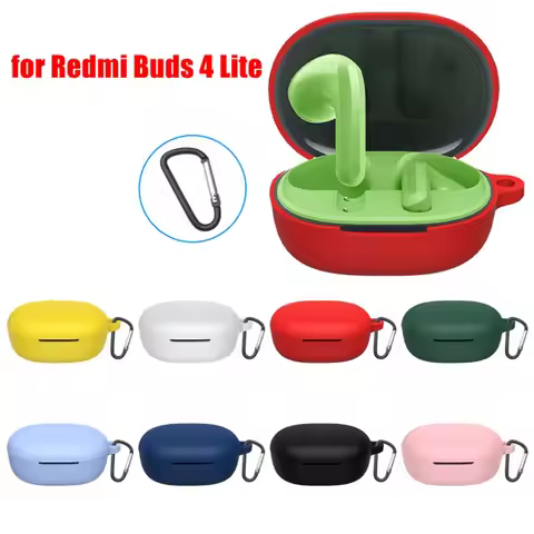 Portable Soft Earphone Case Silicone Anti-drop Protector Cover with Hook Shockproof Protective Sleev