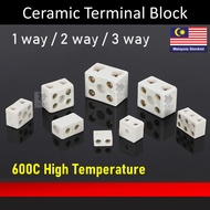 600C High Temperature Ceramic Wire Connector, 1way 2way 3way 600C Terminal Block Heater Wire Connect