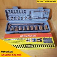Kenmaster 27 Pcs Shock Socket Wrench Set Size 8mm - 21mm