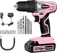 AVID POWER 20V MAX Lithium lon Cordless Drill Set, Power Drill Kit with Battery and Charger, 3/8-Inc