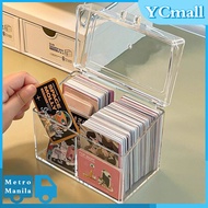 1/2 Grid Transparent Acrylic Box Postcard Images Storage Box