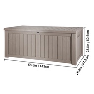 NEGHU กล่องดาดฟ้า VEVOR 100/120Gal กล่องเก็บกลางแจ้งกันน้ำ PP Deckbox พร้อมกุญแจอะลูมินัมอัลลอยสำหรั