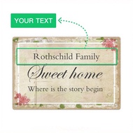 1 ชิ้น ป้ายโลหะที่ปรับแต่งได้ "คำพูดของคุณอุ่นรังต้อนรับ ที่นี่เริ่มต้นการเดินทาง" ศิลปะแบบวินเทจตกแ
