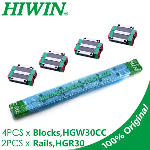 Genuine HIWIN HGW30CC Block HGR30 Rail 300 400 500 600 700 800 900 1000 1100 1200 1500mm Linear Guid