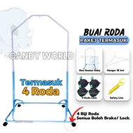 CANDY ONE Baby Cradle Stand Set Rangka Buaian Baby Soft Net Besi Buai Bayi Rangka Buayan Baby Buai S