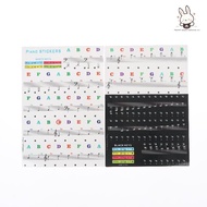 [Teh] 1 Set Beginner Letter Piano Stier 88/61/54/49 Keys With Removable Colored Note Labels Piano Ke