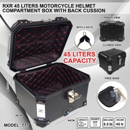 RXR 45 Liters Motorcycle Helmet Top Box Compartment Box Exterior Storage 44x32x36cm Motorcycle Box