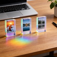 【ISHOWMAL】3 Pack  FOR MINI   FOR INSTANT  Photo Frames Acrylic Rainbow Picture Frames