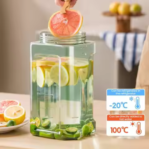 Cold Brew Pitcher with Spigot 2.5/3.5L Large Capacity Plastic Water Dispenser for Juice & Iced Tea L