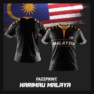 BAJU [SHORT / LONG] FAZZ HM03 - HARIMAU MALAYA TEAM MALAYSIA BLACK JERSI FPO