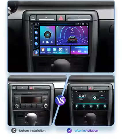 8 Core CarPlay Car Radio for Audi A4 B6 S4 B7 RS4 2000 - 2009 QLED Android Auto Stereo Autoradio 4G 