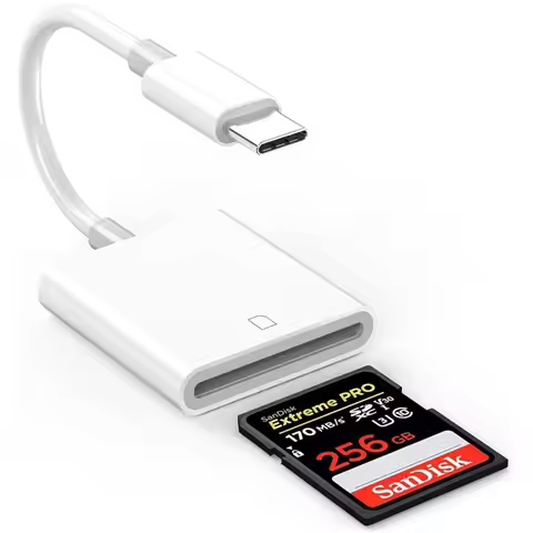 USB C SD Card Reader High Speed Adapter for IPhone 16 15 14 13 12 Pro Max Plus IPad MacBook Type C U