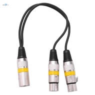 30Cm 3Pin Xlr Male to 2 Xlr Female Audio Extension Cable Y Splitter for Mic Mixer Recorder Dj Cable