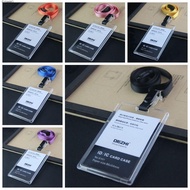 ID Card Holder, Adjustable Work Identity Business Card Holder, Employee's Staff Bank Card with Lanya