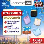[3C Certified] Pineng PN-830PD 10000mAh 22.5W Fast Charge w/ Built-in Cable PN830 Pineng Powerbank