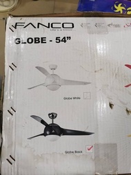 FANCO 54" 3BLADE CEILING FAN- GLOBE 54"-GM BLACK