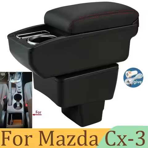 For Mazda CX-3 Armrest Retrofit For Mazda 2 Skyactiv Version CX-3 Car Armrest Storage Box Car Access