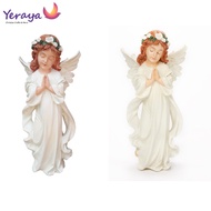 Spiritual Statue Angel Display Standing White Praying Hand Home Decoration 29cm