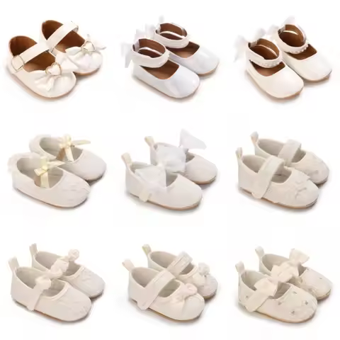 Baby Girl First Walkers 0-12 Months Princess Shoes Soft Bow Embroidered Cute Fashion