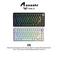 AULA F75 Gasket Mechanical Keyboard 75% 80 Key RGB Tri-Mode Bluetooth Hot-swap Gaming Keyboard - Sta