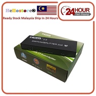 HDTV 2.0 3D 4K 2X4 2-IN 4-OUT COMBO SWITCHER / SPLITTER W/ REMOTE CONTROL