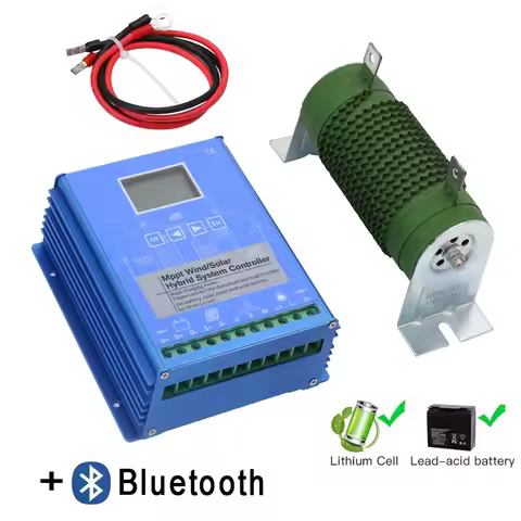 Hybrid MPPT 1KW 2KW 12V 24V 48V Charge Controller For Wind Generator Solar Panel 1000W 2000W Lithium