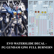 [EVO] Waterslide Decal - [PG08] PG 1/60 RX-78GP01FB Gundam GP01 Full Burnern (Fluorescent)