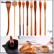 MUNDAN Wooden Spoon Kitchen Dining Japanese Handmade Rice Soup Kids Spoon Honey Tea Scoops
