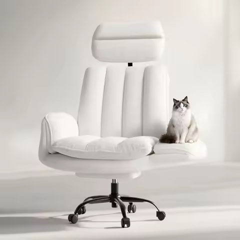 Criss Cross Office Chair with Armrests & Wheels, Comfy Velvet Vanity Chair, Ergonomic Executive Gami