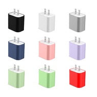 Solid Color Silicone iPhone/IPAD Charger Cover For Apple 18/20W USB-C Power Adapter Shockproof Prote
