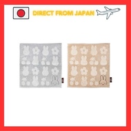 Marimo Craft miffy Miffy Cherry Fleur Series Towel Handkerchief Gray W250×H250 DBM-2580 ,gray,Size: 