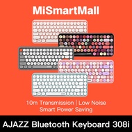 Ajazz 308i Bluetooth Wireless Keyboard 84 Keys Round Keycaps For iPhone iOS Android Windows Systems
