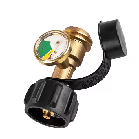 Propane Tank Gauge Level Indicator Color Coded Gas Pressure Meter Propane Adapter Gauge Brass Propan