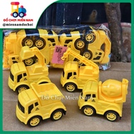 [Mini wheels] Bag of 4 toy vehicles, construction site vehicle, bulldozer, crane, mini dump truck fo