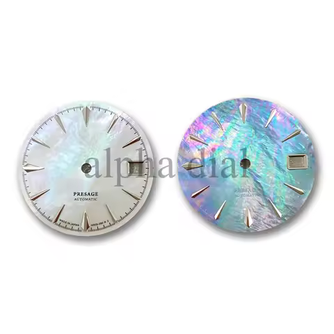 28.5mm No logo MOP Claw Markers Watch Dial For Seiko Presage NH35/36/4R/7S Automatic Movement Silver