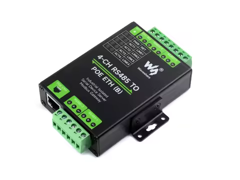 Waveshare Modbus Gateway Waveshare 4-CH RS485 to RJ45 Ethernet Serial Server Isolated Port Modbus TC