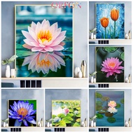 【ORFON】Lotus and Daisy Paint by Number/Painting by Number/DIY Number Painting Gifts for Friends