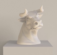 3D模型STL CNC Router文件 3d打印牛頭