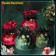 Limited-time offer!! Christmas Velvet Gift Bags With Pearls Bells Drawstring Wrapping Bag For Storaging Candy Cookies