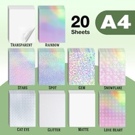 A-SUB Cold Laminate Sheet Self-Adhesive Transparent Laminating Sheet Cold Laminating A4 20sheets