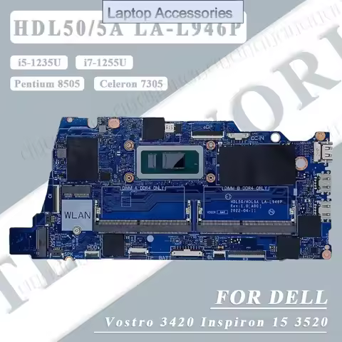 F Laptop Motherboard For Dell Vostro 3420 3520 With i7-1255U CPU CN-0DJVRT 05FKF4 Notebook Mainboard