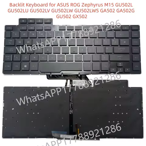 US UK JP FR RU DE Backlit Keyboard for ASUS ROG Zephyrus M15 GU502L GU502LU GU502LV GU502LW GU502LWS