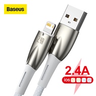 Baseus Smart Led Light USB To Lightning Cable For iPhone 14 Pro Max 2.4A Fast Charging Data Cable Gl