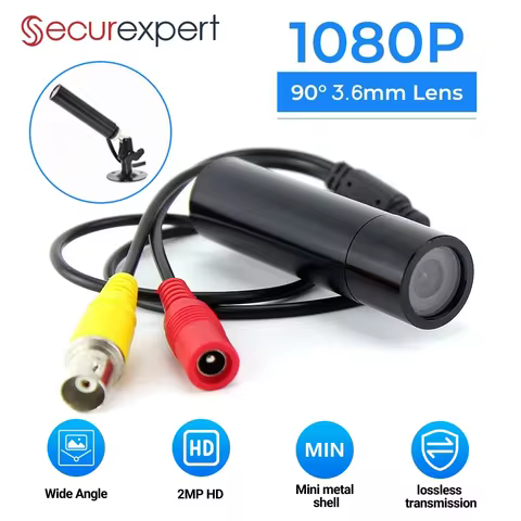 1080P AHD Bullet Camera 2MP Mini Metal CCTV 3.6mm Lens Day/Night Vision UTC/4-in-1 OSD IP66 Waterpro
