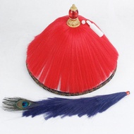 แบบดั้งเดิม Qing Dynasty อย่างเป็นทางการหมวก เสื้อท่อนบน ดอกไม้ Plume Guard Chief Minister หมวกสําหร