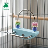 [Kesoto] Parrot Chewing Toy Boredom Relief Parrot Perch Toy Interactive Play Beaded Bird Perch for S