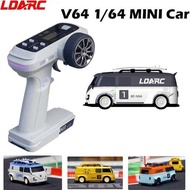 LDARC 1:64 V64 RTR Electric Model 2.4GHz Long Battery Life Desktop RC Mini Racing Car Entertainment 