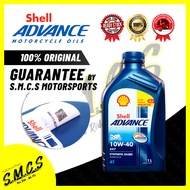 Shell AX7 10W40 (PASARAN MALAYSIA) 4T 1L (100% ORIGINAL) Minyak Hitam SHELL 10W40 Motosikal Advance